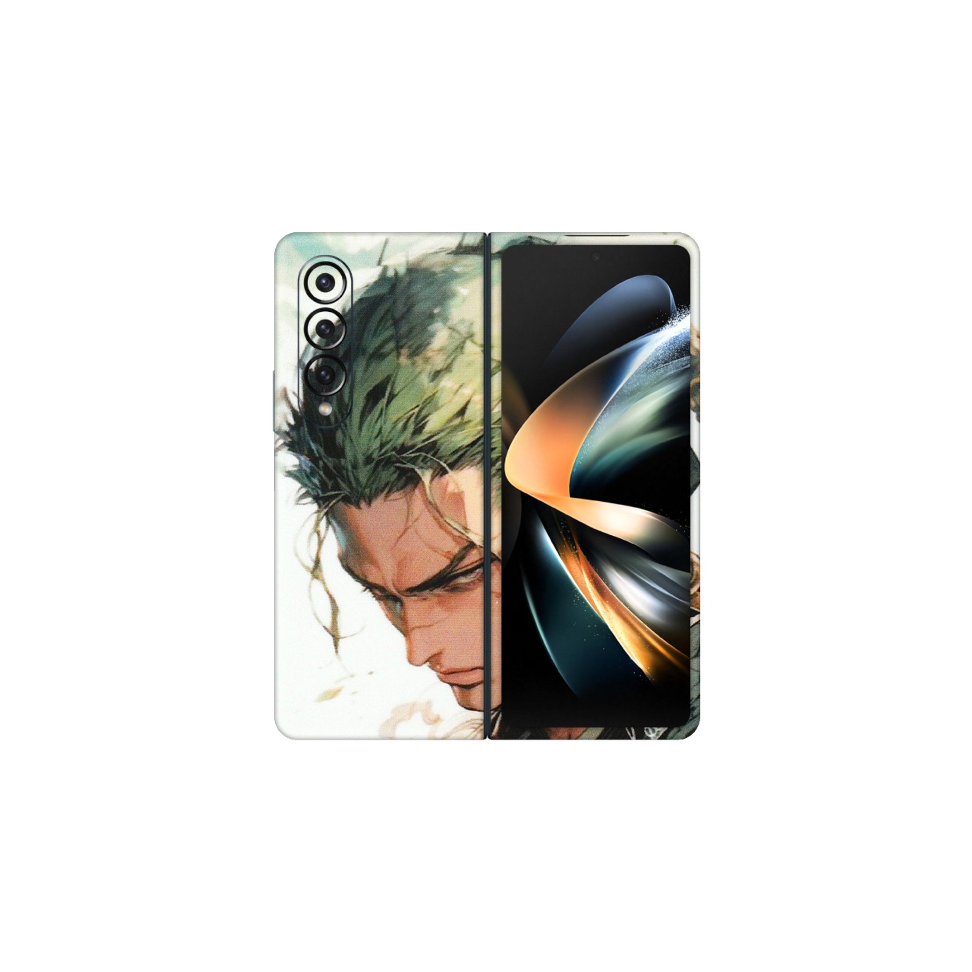Samsung M/F/Note/Flip and C Phone Skins (All Models) - New Roronoa Zoro One Picece Anime - Matte Finish (M-140) Samsung Galaxy Z Fold 4