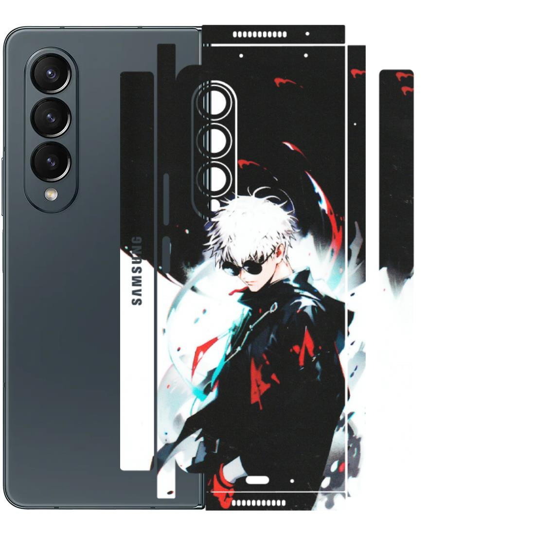 Samsung M/F/Note/Flip and C Phone Skins (All Models) - Gojo Powerful Charater Kaisen Anime - Matte Finish (M-144) Samsung Galaxy Z Fold 4
