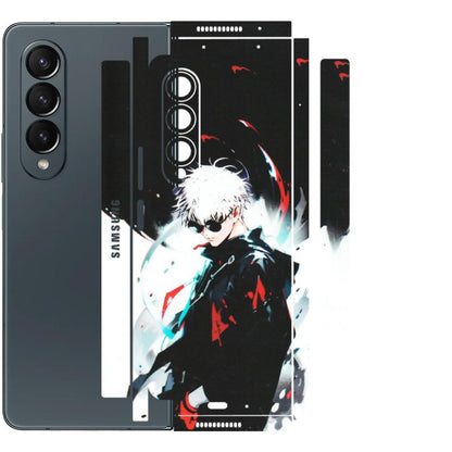 Samsung M/F/Note/Flip and C Phone Skins (All Models) - Gojo Powerful Charater Kaisen Anime - Matte Finish (M-144) Samsung Galaxy Z Fold 4