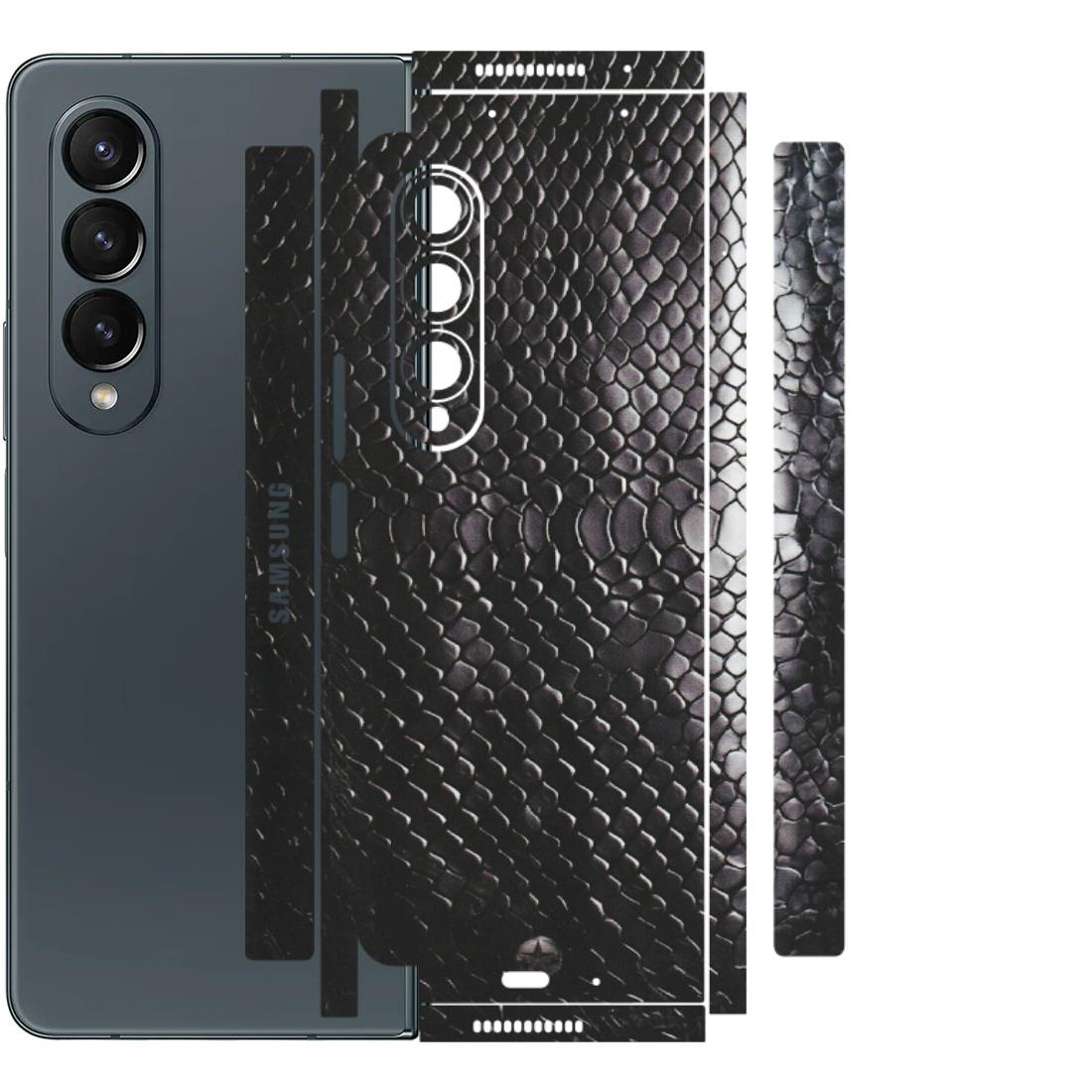 Samsung M/F/Note/Flip and C Phone Skins (All Models) - Black Snack Leather - Matte Finish (M-147) Samsung Galaxy Z Fold 4