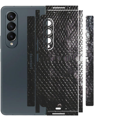 Samsung M/F/Note/Flip and C Phone Skins (All Models) - Black Snack Leather - Matte Finish (M-147) Samsung Galaxy Z Fold 4