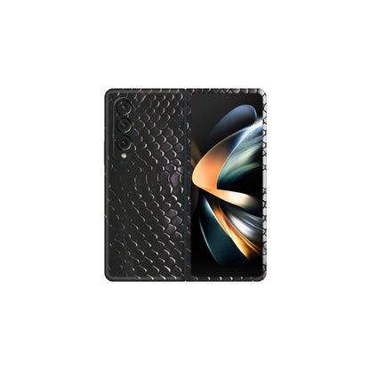 Samsung M/F/Note/Flip and C Phone Skins (All Models) - Black Snack Leather - Matte Finish (M-147) Samsung Galaxy Z Fold 4
