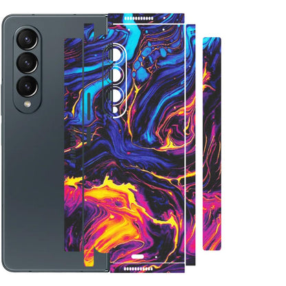 Samsung M/F/Note/Flip and C Phone Skins (All Models) - Abstract Paint Classy - Matte Finish (M-15) Samsung Galaxy Z Fold 4