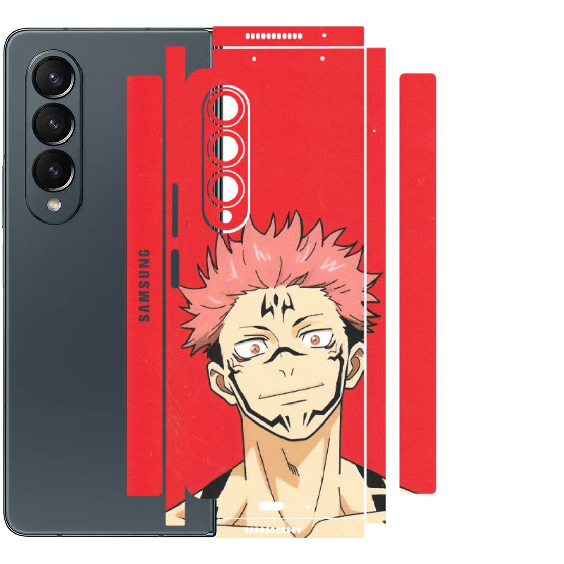 Samsung M/F/Note/Flip and C Phone Skins (All Models) - Ryomen Sukuna Fun Anime - Matte Finish (M-153) Samsung Galaxy Z Fold 4