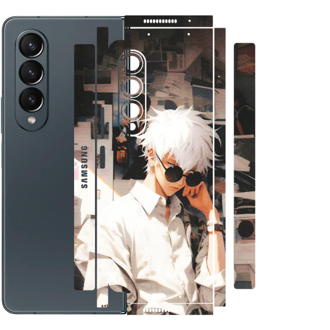 Samsung M/F/Note/Flip and C Phone Skins (All Models) - Gojo Satoru Jujustu Kaisen Anime - Matte Finish (M-156) Samsung Galaxy Z Fold 4