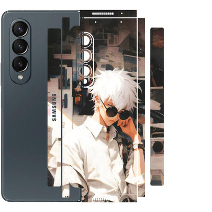 Samsung M/F/Note/Flip and C Phone Skins (All Models) - Gojo Satoru Jujustu Kaisen Anime - Matte Finish (M-156) Samsung Galaxy Z Fold 4