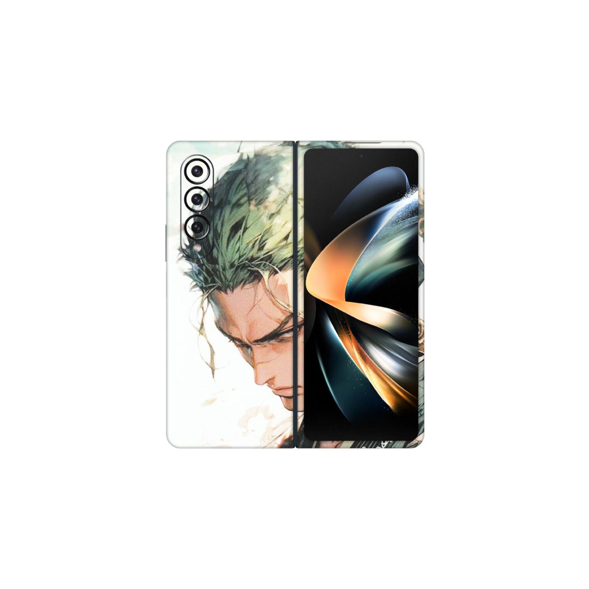 Samsung M/F/Note/Flip and C Phone Skins (All Models) - Pirate Hunter One Piece Anime - Matte Finish (M-157) Samsung Galaxy Z Fold 4