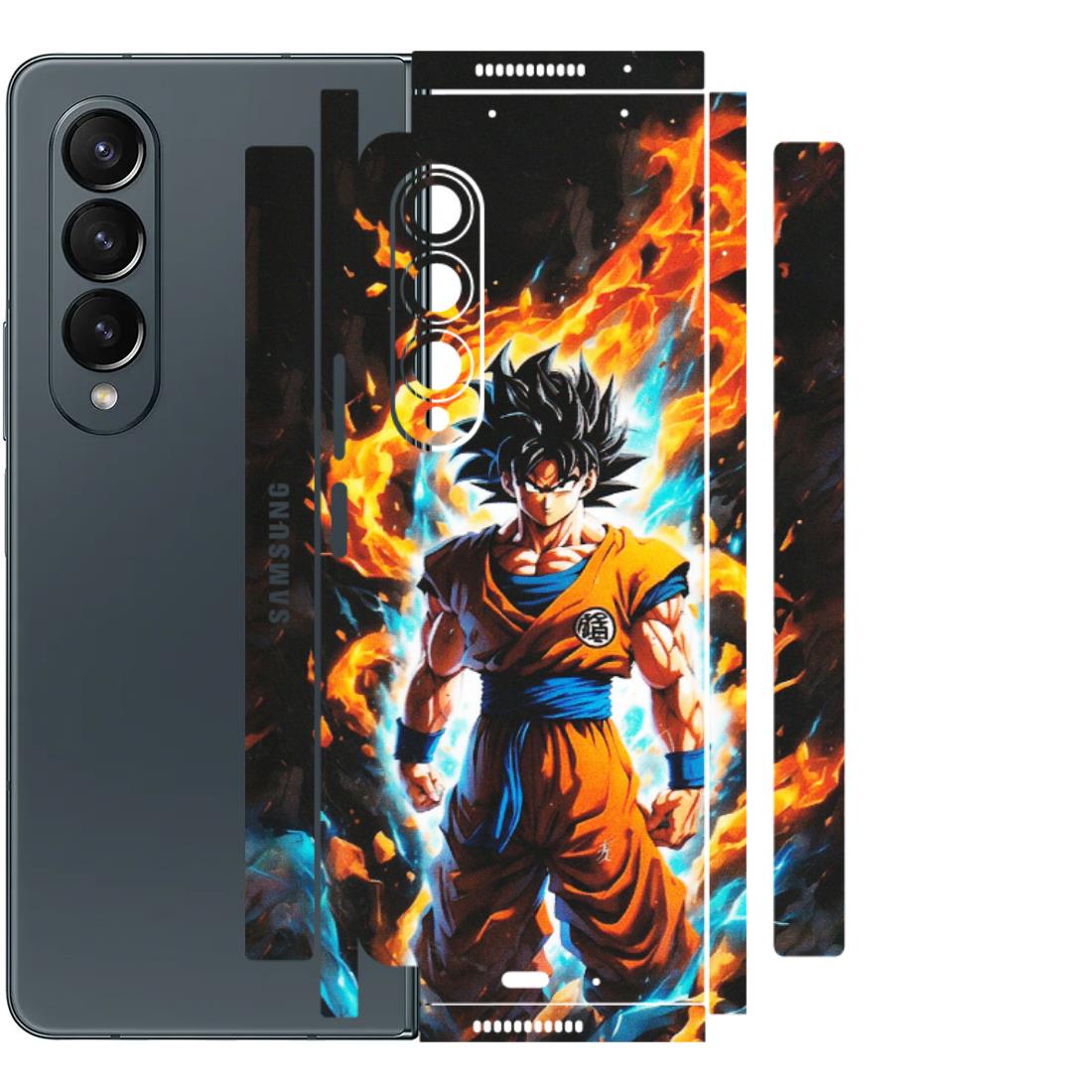 Samsung M/F/Note/Flip and C Phone Skins (All Models) - Goku Transformation Anime - Matte Finish (M-159) Samsung Galaxy Z Fold 4