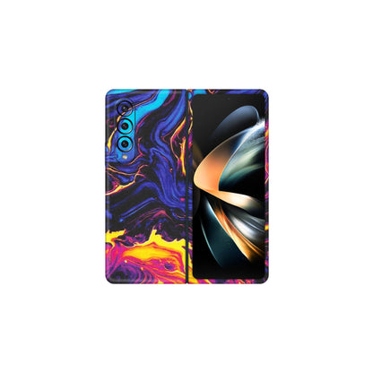 Samsung M/F/Note/Flip and C Phone Skins (All Models) - Abstract Paint Classy - Matte Finish (M-15) Samsung Galaxy Z Fold 4