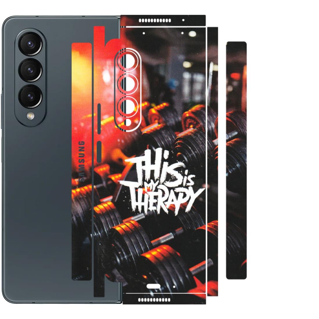 Samsung M/F/Note/Flip and C Phone Skins (All Models) - GYM Lover Therapy - Matte Finish (M-160) Samsung Galaxy Z Fold 4