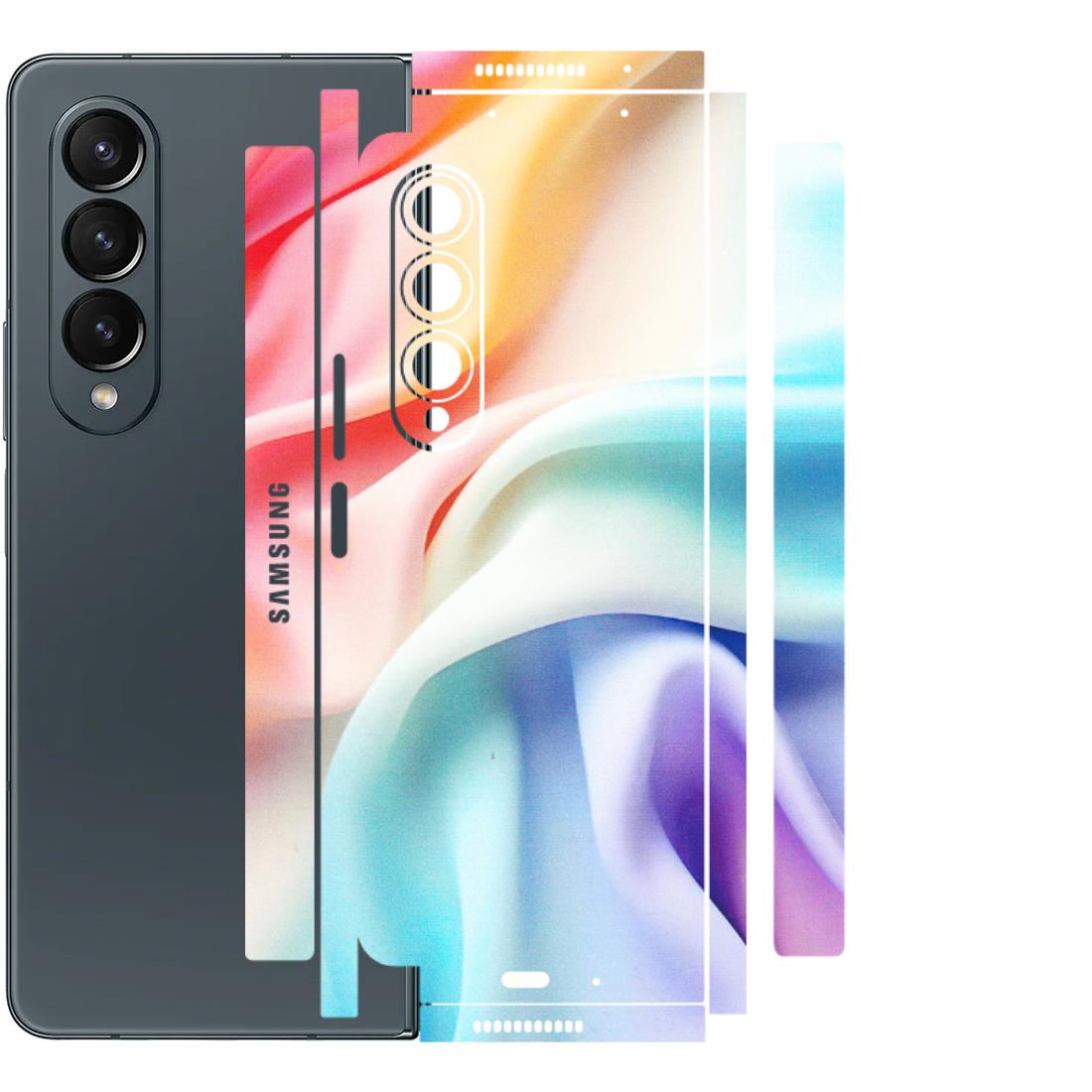 Samsung M/F/Note/Flip and C Phone Skins (All Models) - Colourful Silk Cloth - Matte Finish (M-165) Samsung Galaxy Z Fold 4