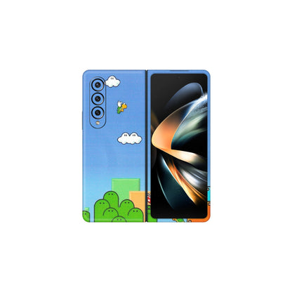 Samsung M/F/Note/Flip and C Phone Skins (All Models) - Mario Game Scene - Matte Finish (M-24) Samsung Galaxy Z Fold 4