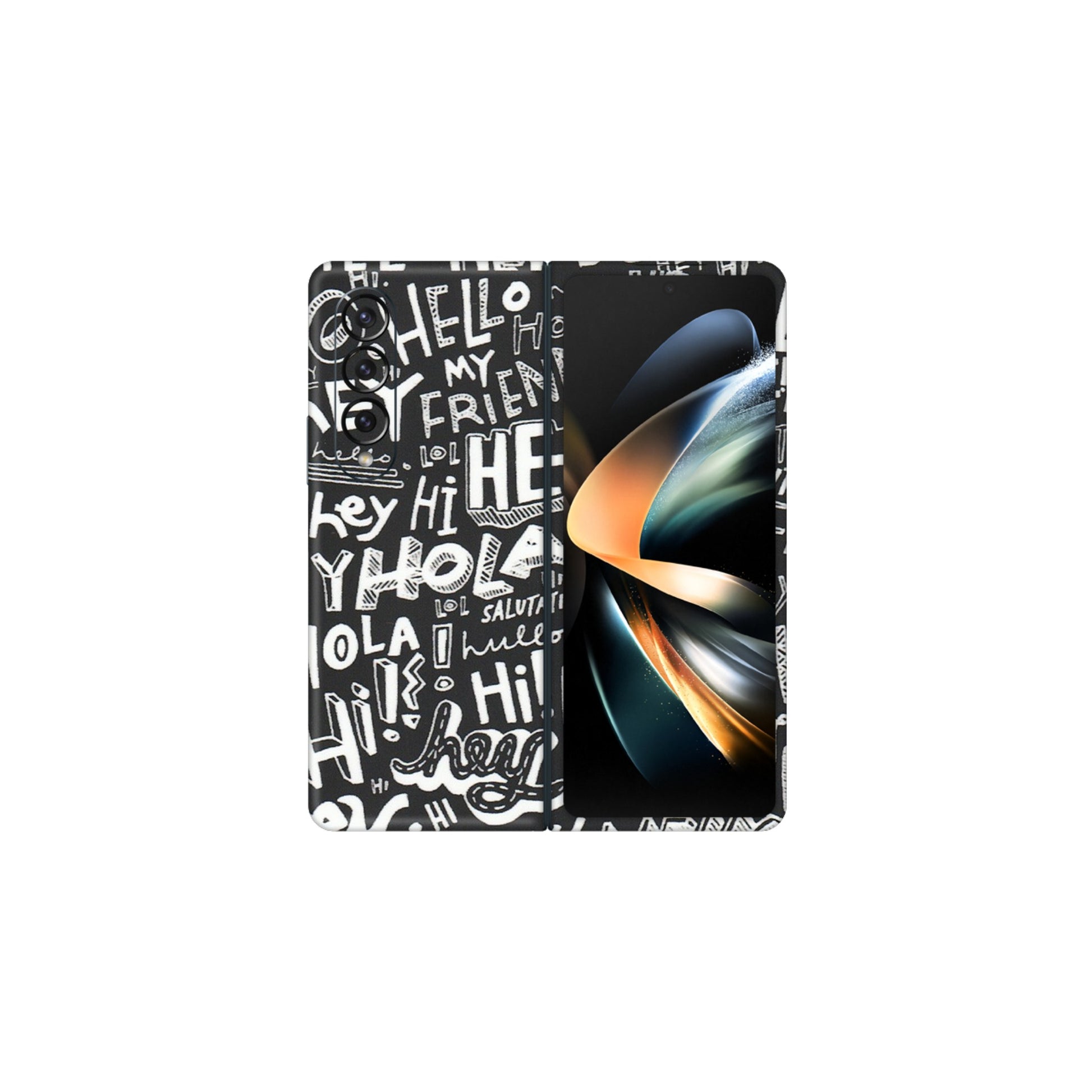 Samsung M/F/Note/Flip and C Phone Skins (All Models) - Hi Hello Doodles - Matte Finish (M-25) Samsung Galaxy Z Fold 4