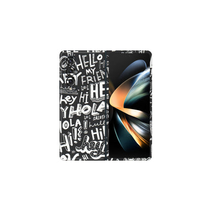 Samsung M/F/Note/Flip and C Phone Skins (All Models) - Hi Hello Doodles - Matte Finish (M-25) Samsung Galaxy Z Fold 4