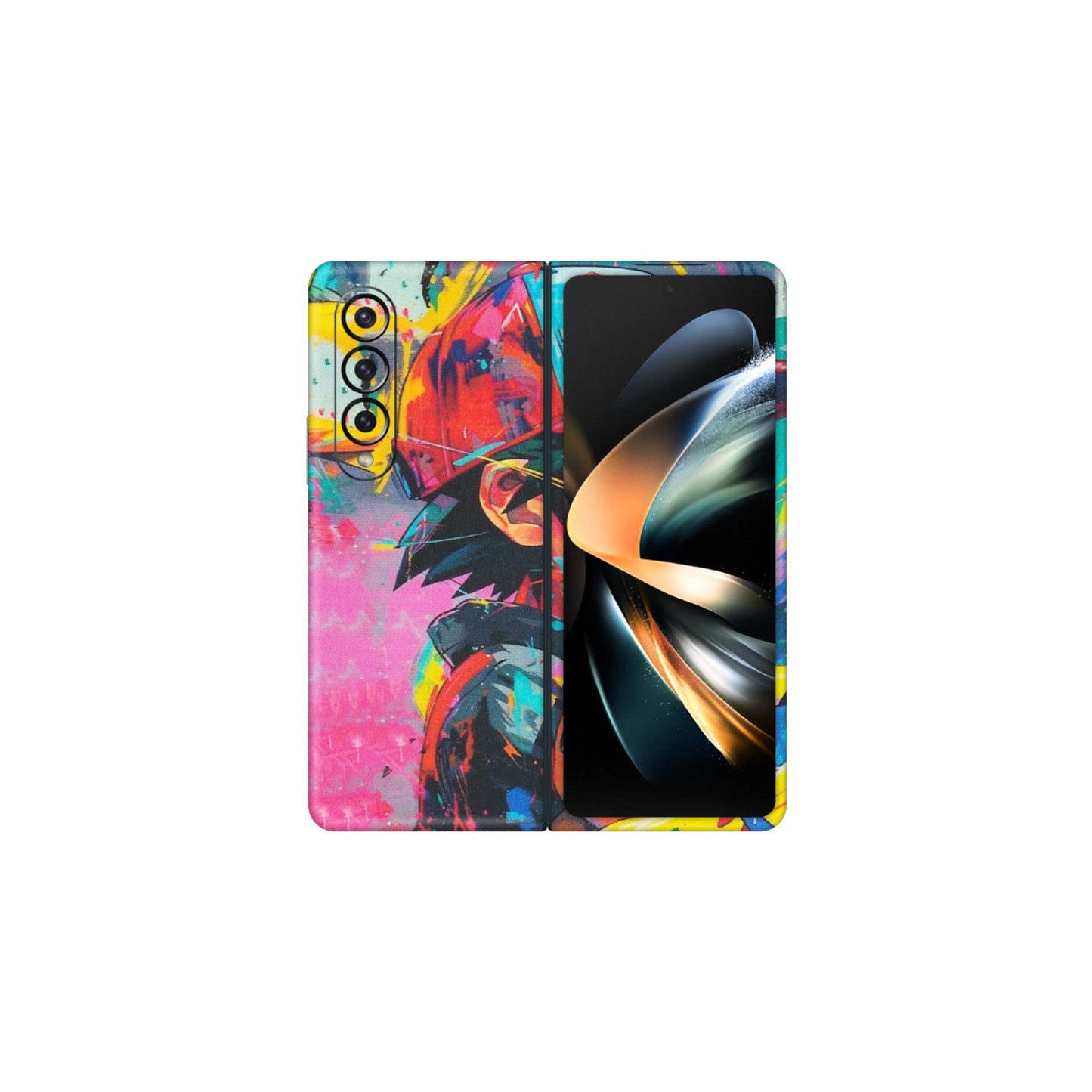 Samsung M/F/Note/Flip and C Phone Skins (All Models) - Ash & Pikachu - Matte Finish (M-26) Samsung Galaxy Z Fold 4