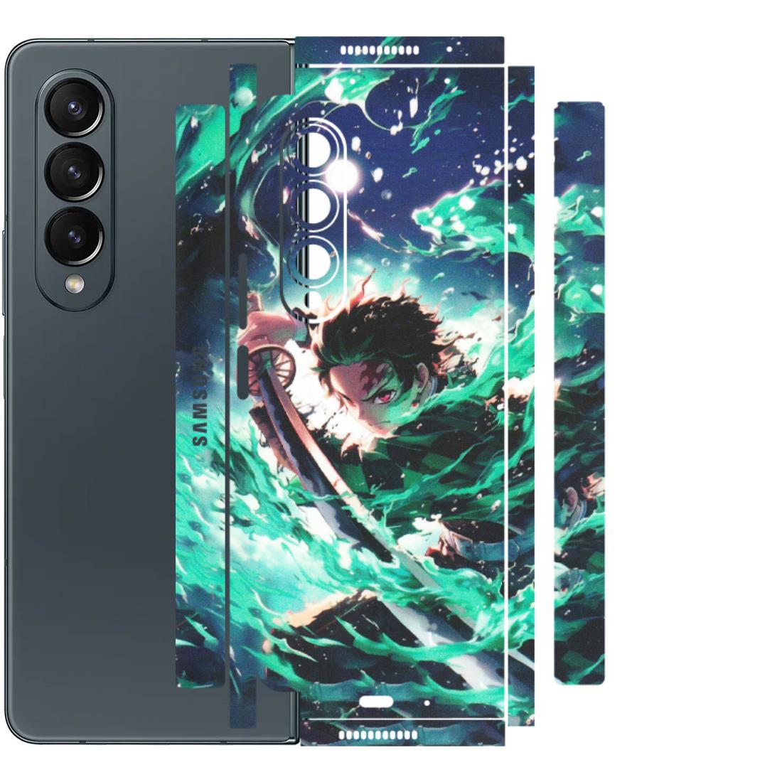 Samsung M/F/Note/Flip and C Phone Skins (All Models) - Sword Fighter Anime - Matte Finish (M-29) Samsung Galaxy Z Fold 4
