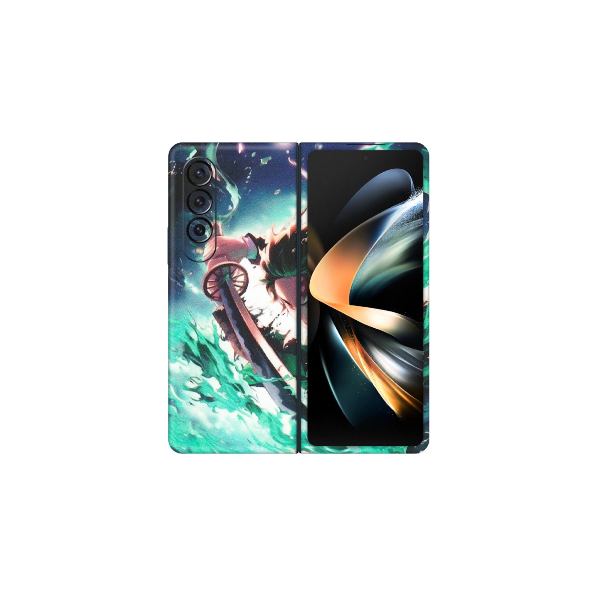 Samsung M/F/Note/Flip and C Phone Skins (All Models) - Sword Fighter Anime - Matte Finish (M-29) Samsung Galaxy Z Fold 4