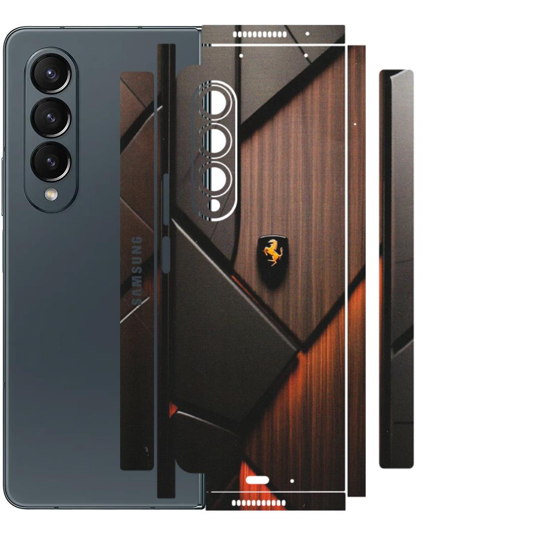 Samsung M/F/Note/Flip and C Phone Skins (All Models) - Lambo Beauty Wood Pattern Sober - Matte Finish (M-51) Samsung Galaxy Z Fold 4