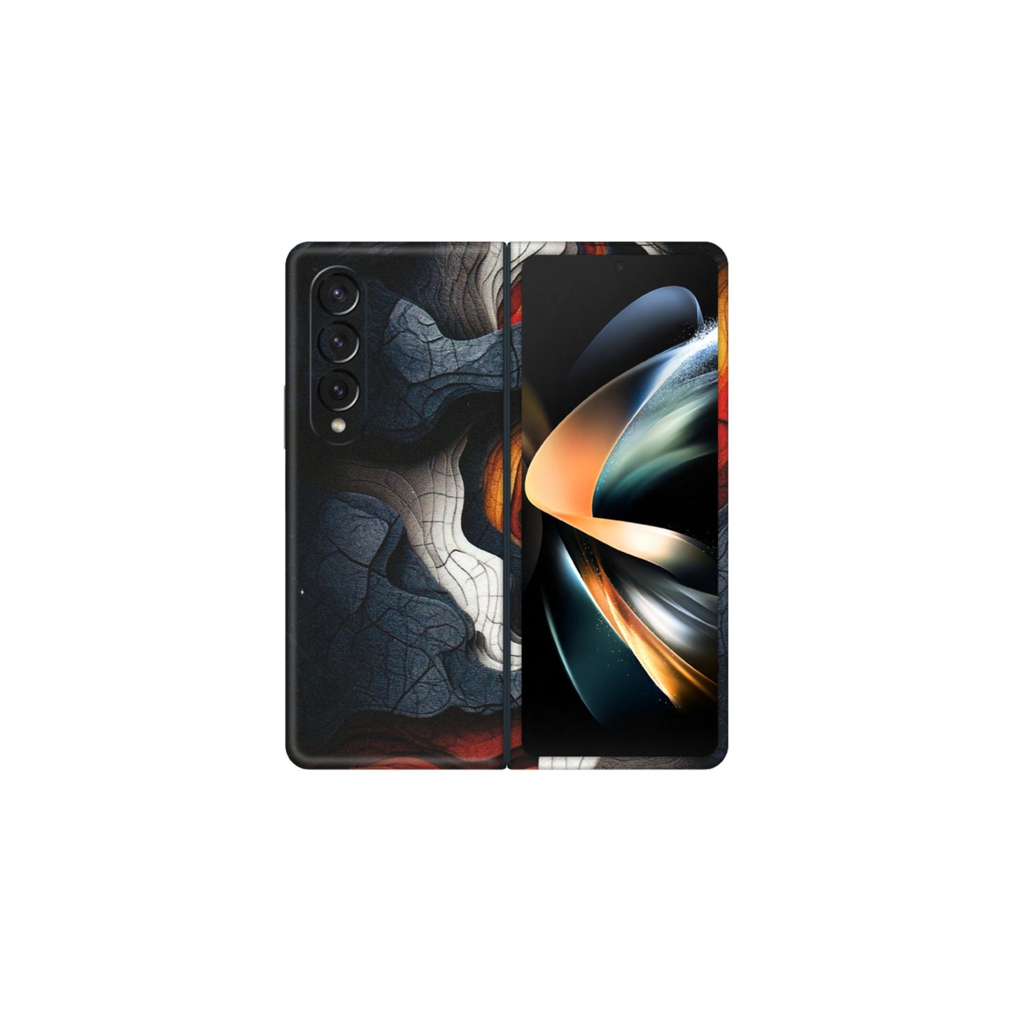 Samsung M/F/Note/Flip and C Phone Skins (All Models) - Abstract Volcanic Layers - Matte Finish (M-52) Samsung Galaxy Z Fold 4