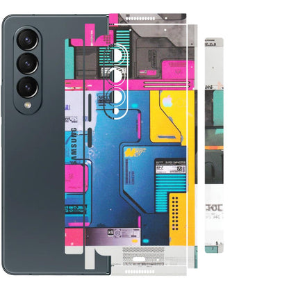 Samsung M/F/Note/Flip and C Phone Skins (All Models) - Colourfull Motherboard Internals - Matte Finish (M-55) Samsung Galaxy Z Fold 4