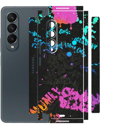 Samsung M/F/Note/Flip and C Phone Skins (All Models) - Majestic Black Vibes - Matte Finish (M-62) Samsung Galaxy Z Fold 4