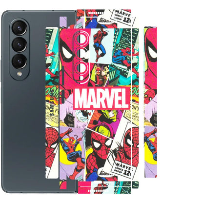 Samsung M/F/Note/Flip and C Phone Skins (All Models) - Marvel Comic Spiderman Grafitti - Matte Finish (M-72) Samsung Galaxy Z Fold 4