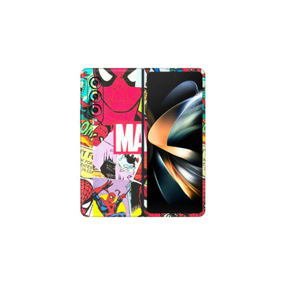 Samsung M/F/Note/Flip and C Phone Skins (All Models) - Marvel Comic Spiderman Grafitti - Matte Finish (M-72) Samsung Galaxy Z Fold 4