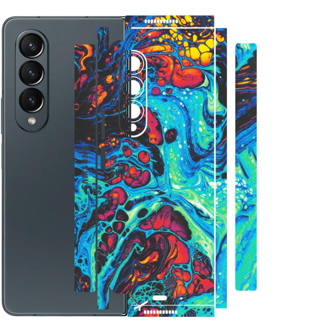 Samsung M/F/Note/Flip and C Phone Skins (All Models) - Majestic Galactic Marbel - Matte Finish (M-85) Samsung Galaxy Z Fold 4