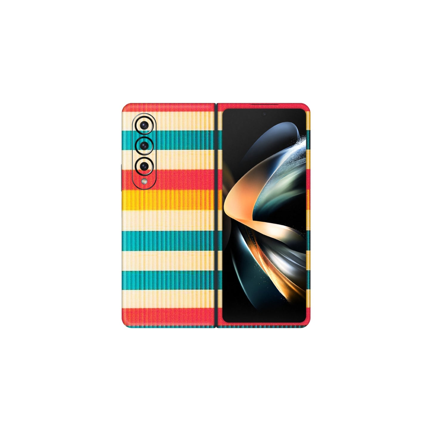 Samsung M/F/Note/Flip and C Phone Skins (All Models) - Colourful Stripes Soothing Effect - Matte Finish (M-86) Samsung Galaxy Z Fold 4