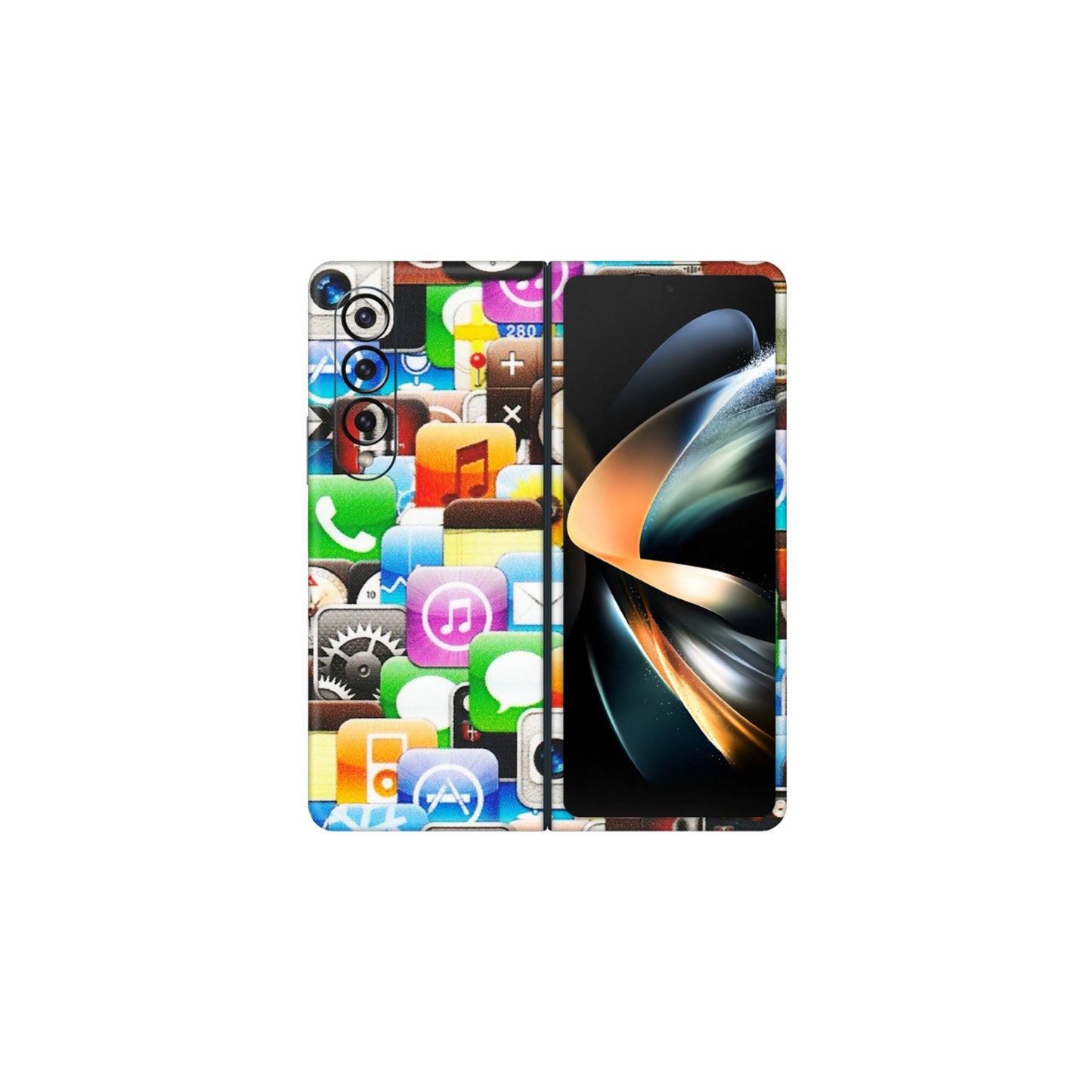Samsung M/F/Note/Flip and C Phone Skins (All Models) - All Apple Icons - Matte Finish (M-93) Samsung Galaxy Z Fold 4