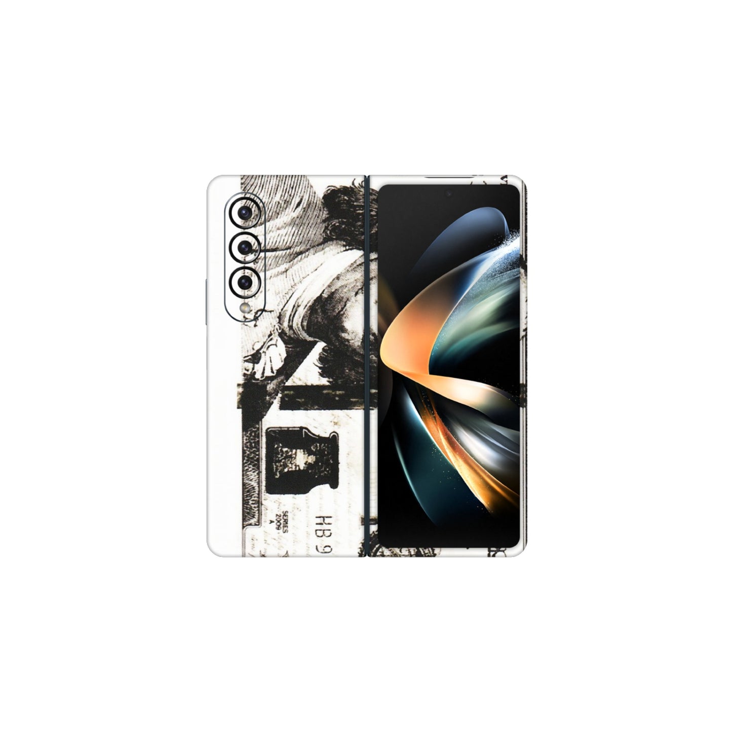 Samsung M/F/Note/Flip and C Phone Skins (All Models) - 100 Dollar Currency - Transparent Finish (T-01) Samsung Galaxy Z Fold 4