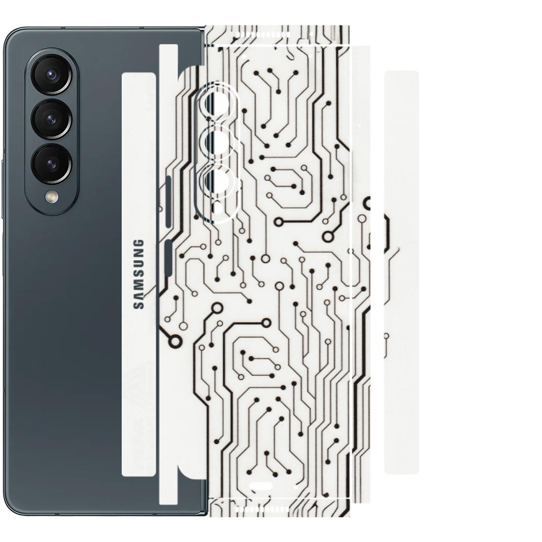 Samsung M/F/Note/Flip and C Phone Skins (All Models) - Tech Circuits - Transparent Finish (T-03) Samsung Galaxy Z Fold 4