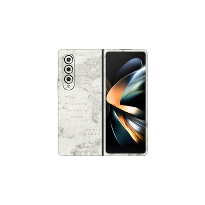 Samsung M/F/Note/Flip and C Phone Skins (All Models) - World Travel Map - Transparent Finish (T-04) Samsung Galaxy Z Fold 4