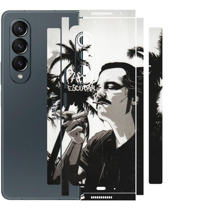 Samsung M/F/Note/Flip and C Phone Skins (All Models) - Pab Escobar - Transparent Finish (T-05) Samsung Galaxy Z Fold 4
