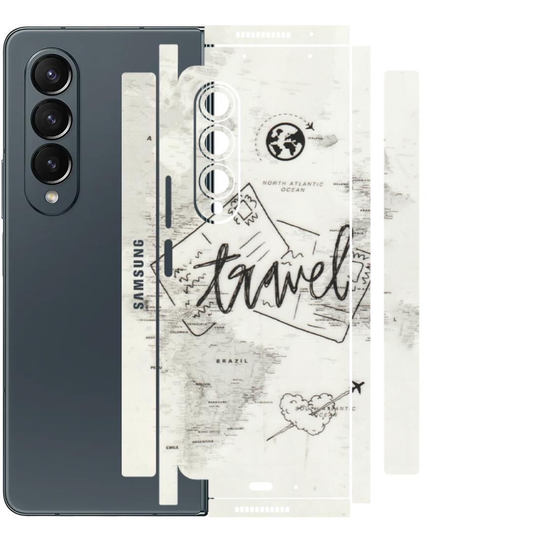 Samsung M/F/Note/Flip and C Phone Skins (All Models) - Travel Ticket - Transparent Finish (T-06) Samsung Galaxy Z Fold 4