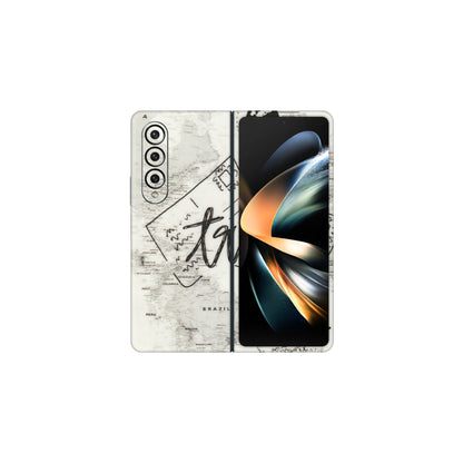 Samsung M/F/Note/Flip and C Phone Skins (All Models) - Travel Ticket - Transparent Finish (T-06) Samsung Galaxy Z Fold 4
