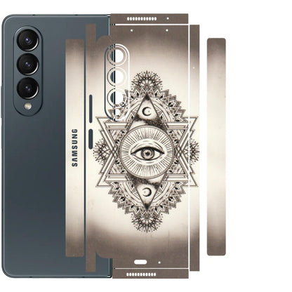 Samsung M/F/Note/Flip and C Phone Skins (All Models) - Illuminati Great Eye - Transparent Finish (T-14) Samsung Galaxy Z Fold 4