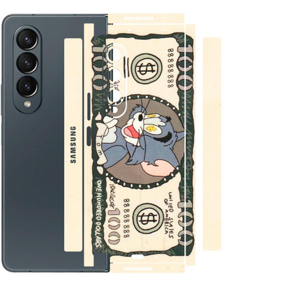 Samsung M/F/Note/Flip and C Phone Skins (All Models) - One Hundred Dollar Tom - Transparent Finish (T-16) Samsung Galaxy Z Fold 4