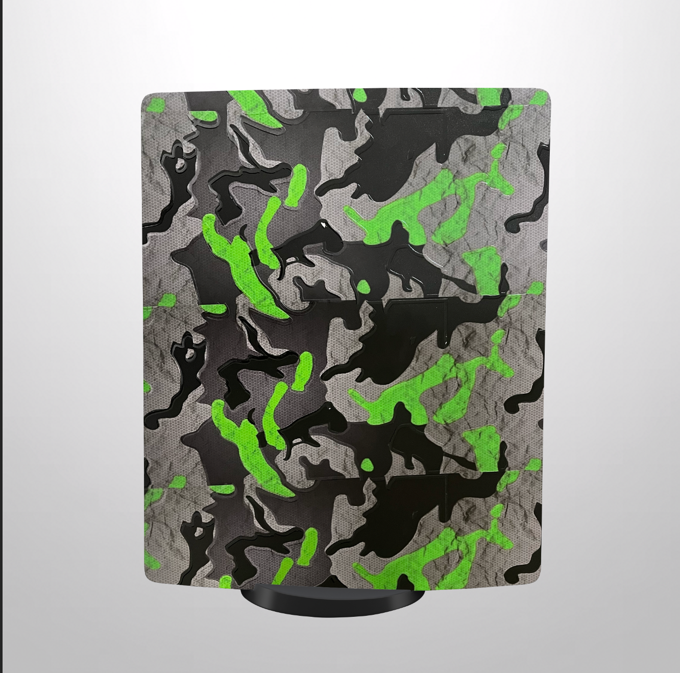 Black and green camouflage PS 5 3D Finish Skin