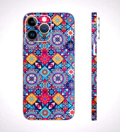 Ethnic Floral Print 3D Textured Phone Skin