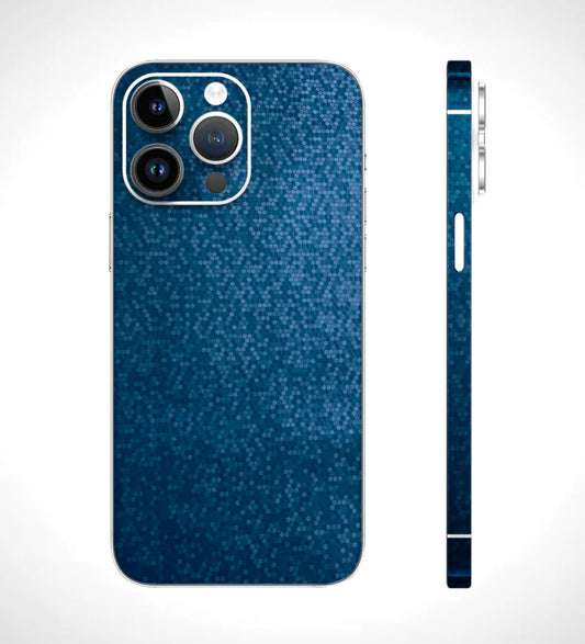 Blue Honeycomb Print 3D Textured Phone Skin