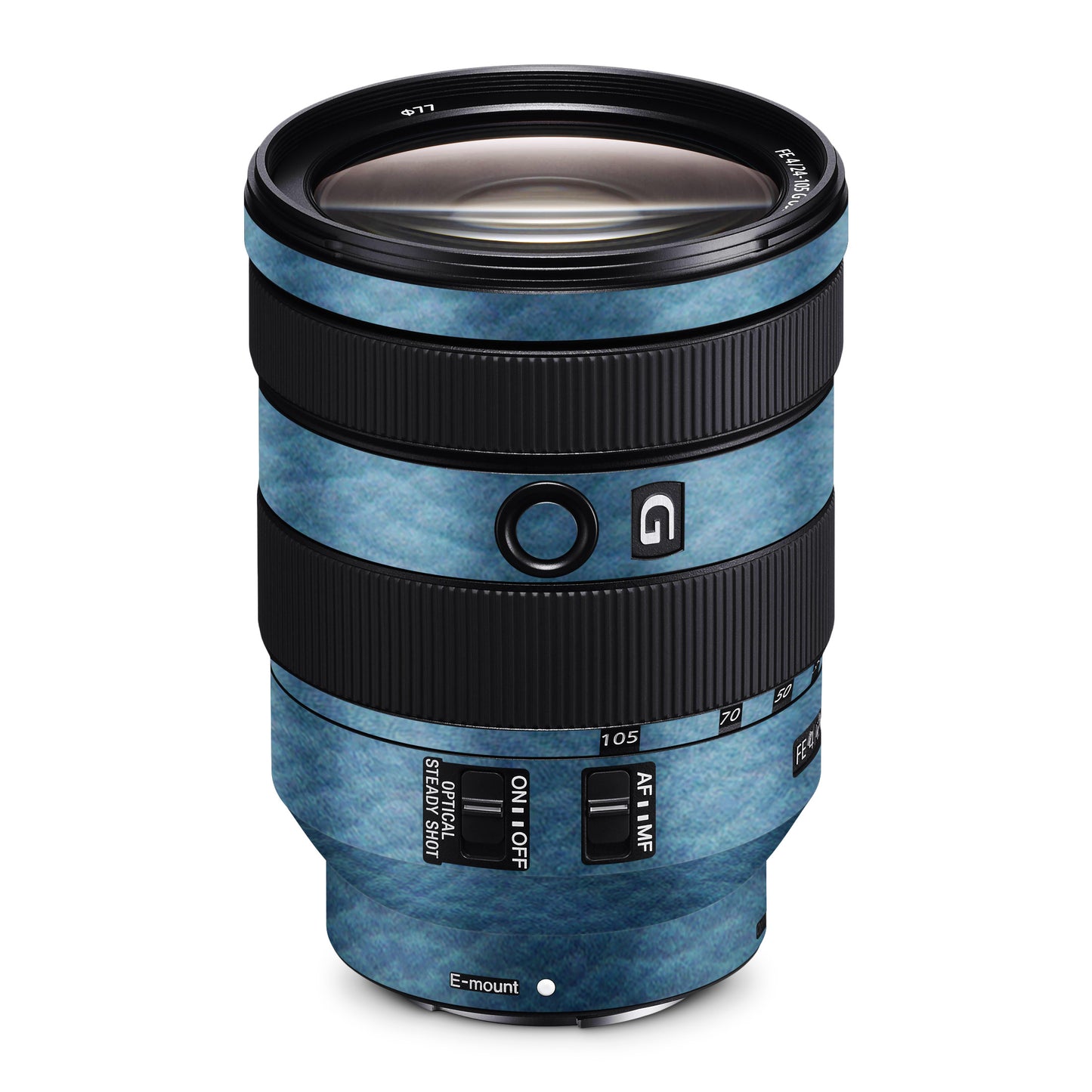 Plain Blue Sobber Floor Matte Finish Textured Lens Skin
