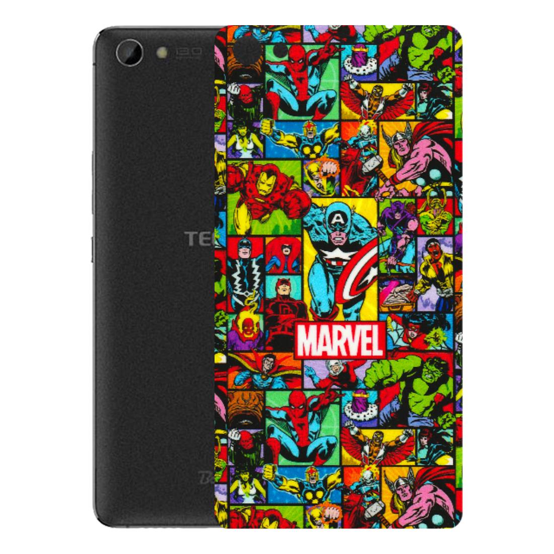 Tecno Phone Skins (All Models) - MARVELOUS Comic Characters - 3D Embossed Finish (L-129) Tecno Boom J8