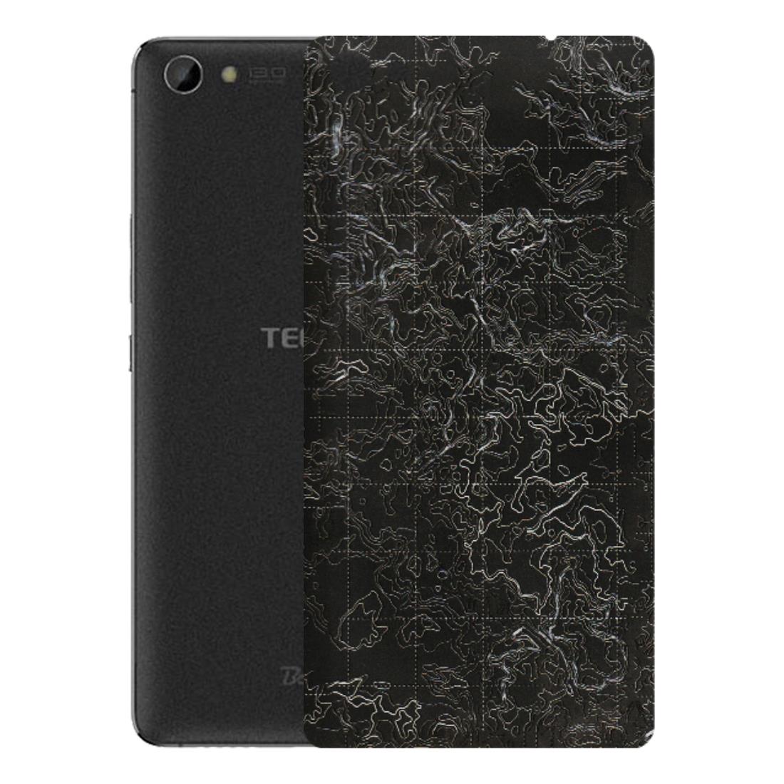 Tecno Phone Skins (All Models) - Black map Texture - 3D Embossed Finish (L-201) Tecno Boom J8