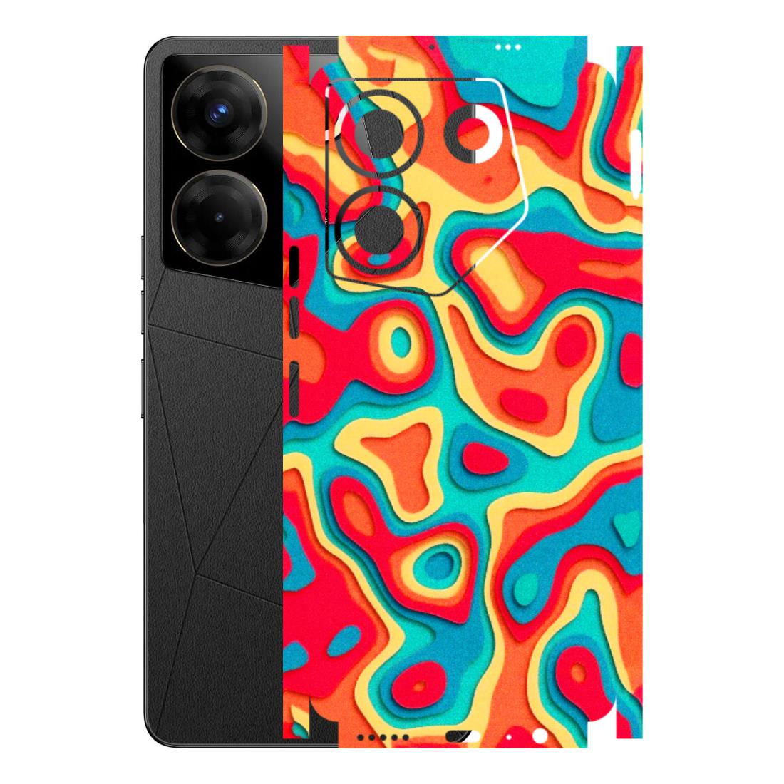 Tecno Phone Skins (All Models) - Abstract Swirl - 3D Embossed Finish (L-150) Tecno Camon 20 Pro