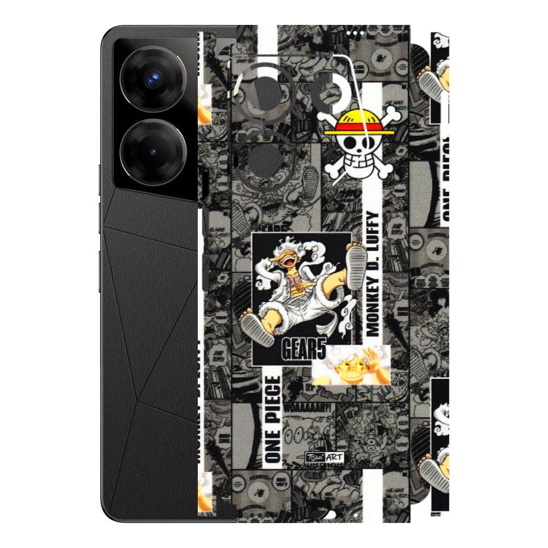 Tecno Phone Skins (All Models) - Cuffy Anime MonkeyCamic - 3D Embossed Finish (L-242) Tecno Camon 20 Pro