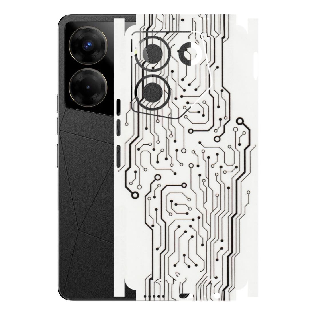 Tecno Phone Skins (All Models) - Tech Circuits - Transparent Finish (T-03) Tecno Camon 20 Pro