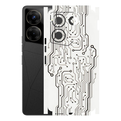 Tecno Phone Skins (All Models) - Tech Circuits - Transparent Finish (T-03) Tecno Camon 20 Pro