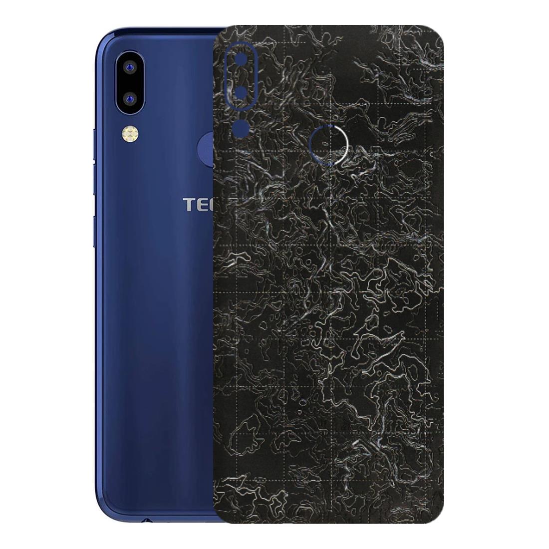 Tecno Phone Skins (All Models) - Black map Texture - 3D Embossed Finish (L-201) Tecno Camon i2