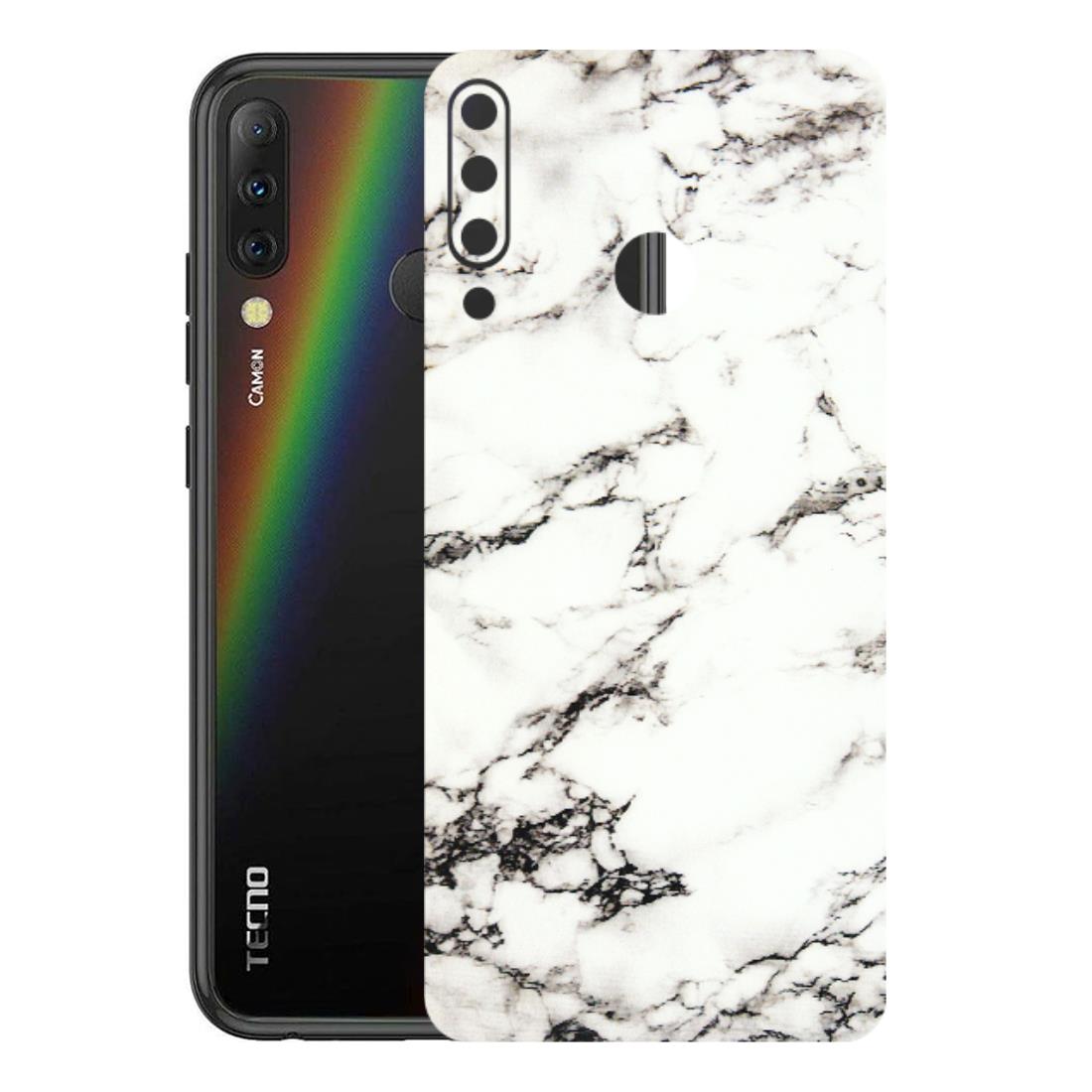 Tecno Phone Skins (All Models) - Black and White Marble Texture - 3D Embossed Finish (L-124) Tecno Camon i4